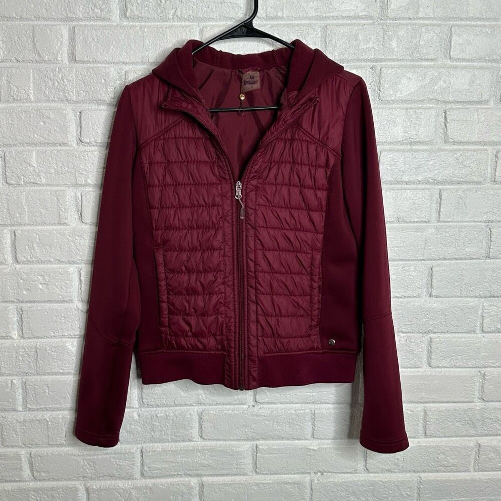 Calia Moto Hybrid Puffer Maroon Carrie Underwood‎ Full Zip size Small